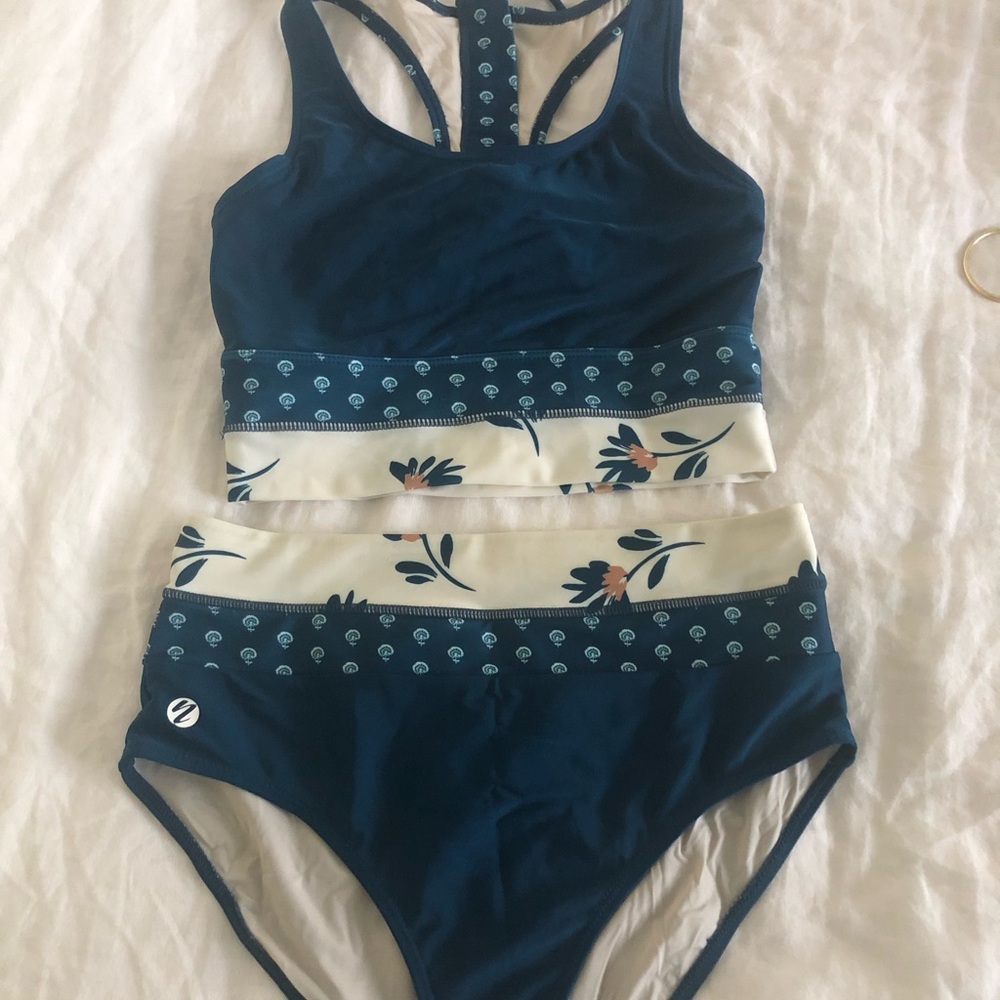 Women's Blue Floral Bikini Set